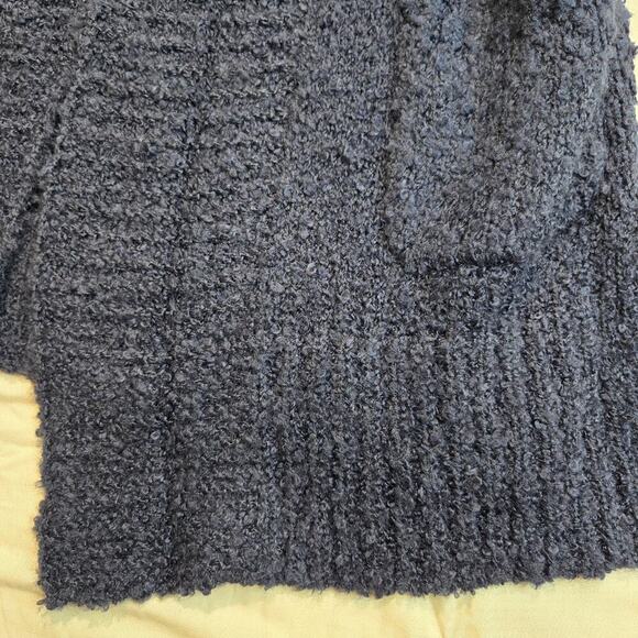 LOFT Open Front Sleeveless Cardigan Sweater Dark Blue Sz L Minimalist Comfy - Picture 7 of 10
